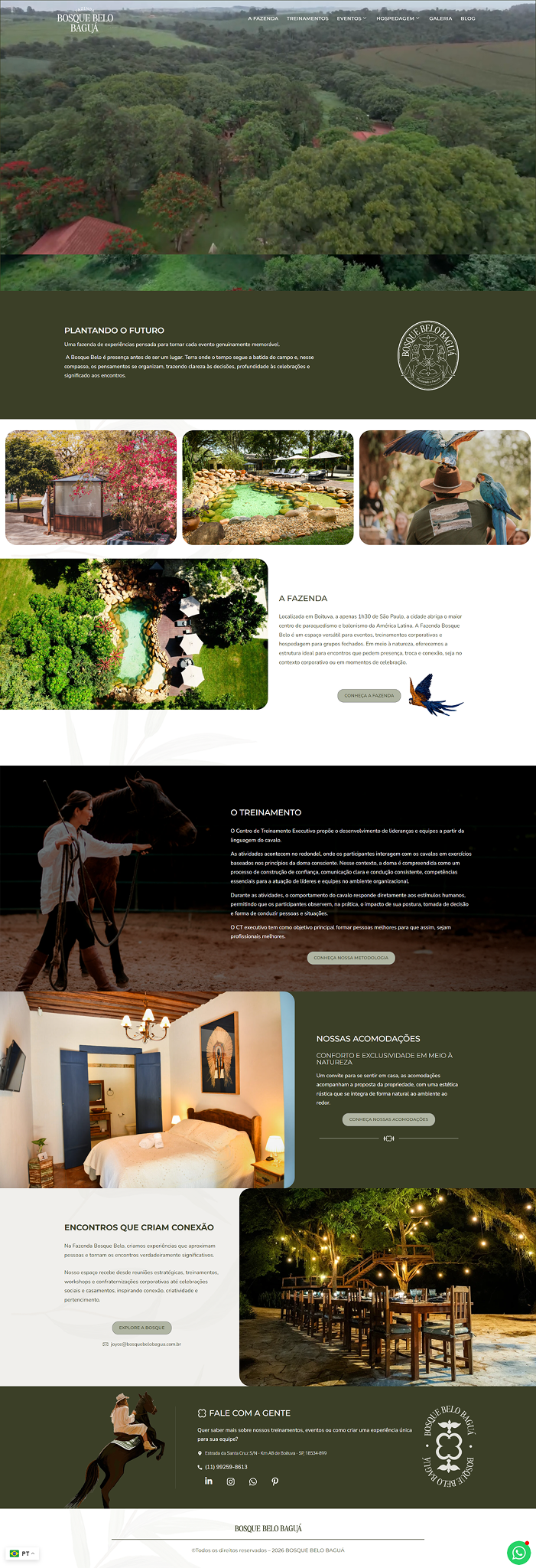 Print do site Bosque Belo Baguá